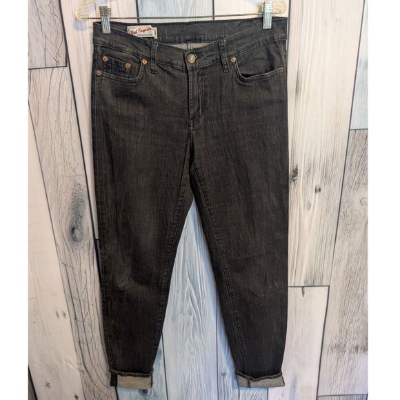 Women's Vintage Red Engine black denim burner style jeans size 31 Y2K - Picture 1 of 5